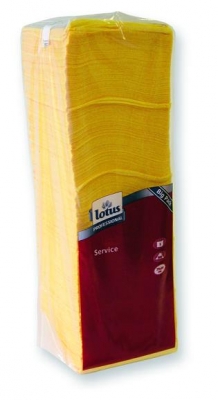 Салфетки бумажные TORK / Lotus Professional 1-слойные 25 x 25 см желтые N968042 / 478663