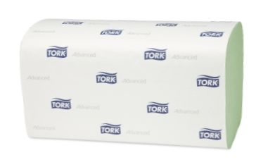 Бумажные полотенца листовые TORK Advanced ZZ сложения 2-слойные 250 листов зеленые (290179)