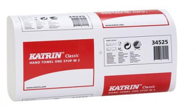 Полотенца бумажные KATRIN Сlassic ONE-STOP (34525), 2 сл, белые, 21 упак в коробе